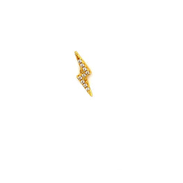 Single Gold Lightning Crystal Stud Climber - CM Jewellery Designs Ltd
