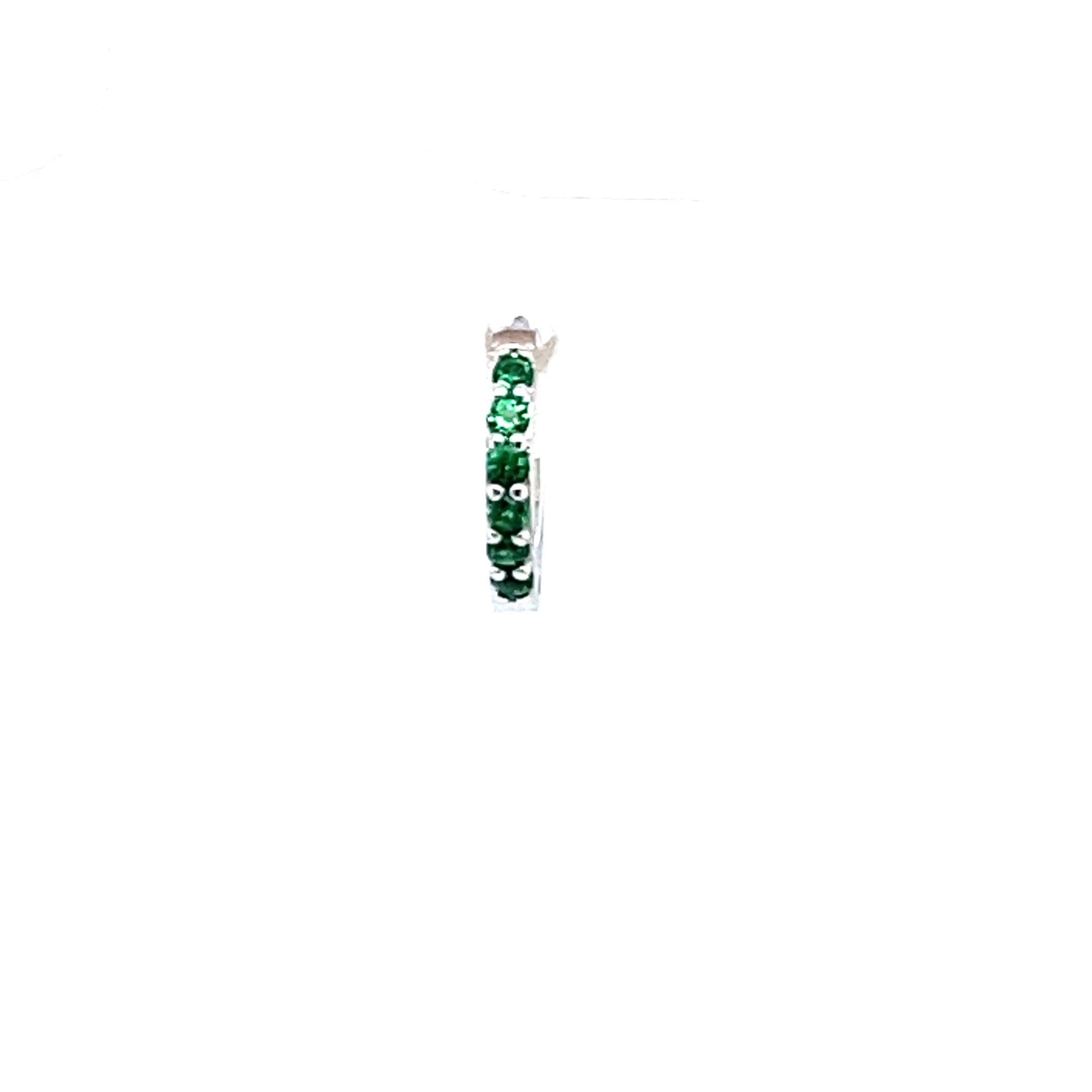 Single Green Davina Huggie - CM Jewellery Designs Ltd