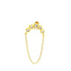 Single Halo Crystal Stud Chain - CM Jewellery Designs Ltd