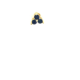 Single Lola Mini Black Trinity Crystal Stud - CM Jewellery Designs Ltd