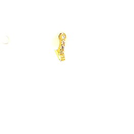 Single Mini Crystal Wishbone Huggie - CM Jewellery Designs Ltd