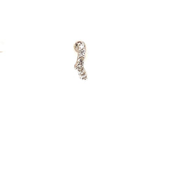 Single Mini Crystal Wishbone Huggie - CM Jewellery Designs Ltd