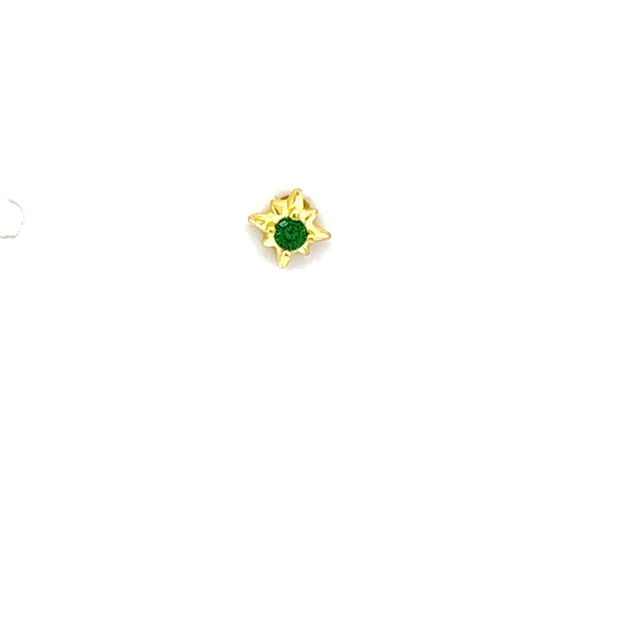 Single Mini Emerald Diana Stud - CM Jewellery Designs Ltd