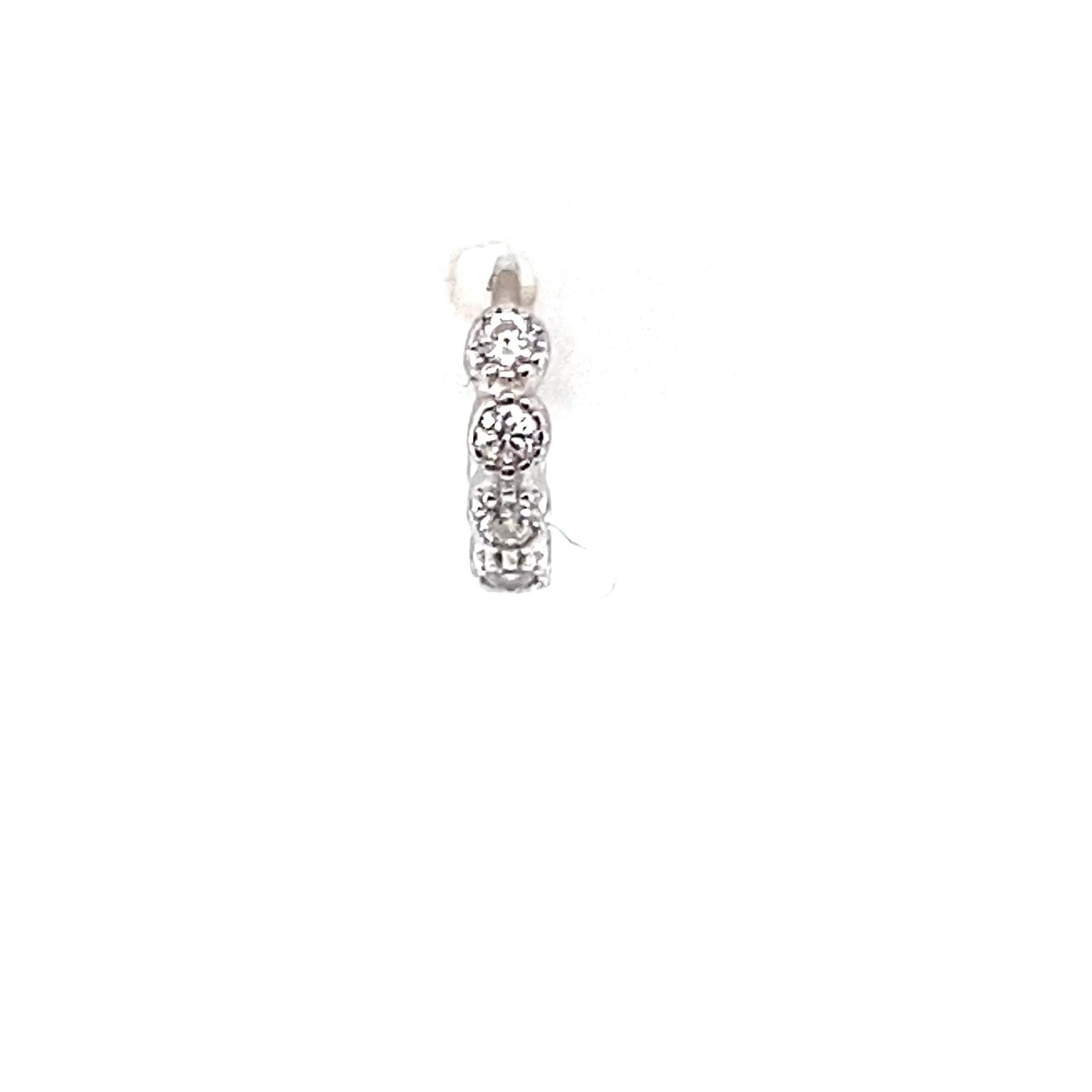 Single Mini Vintage Full Crystal Huggie - CM Jewellery Designs Ltd