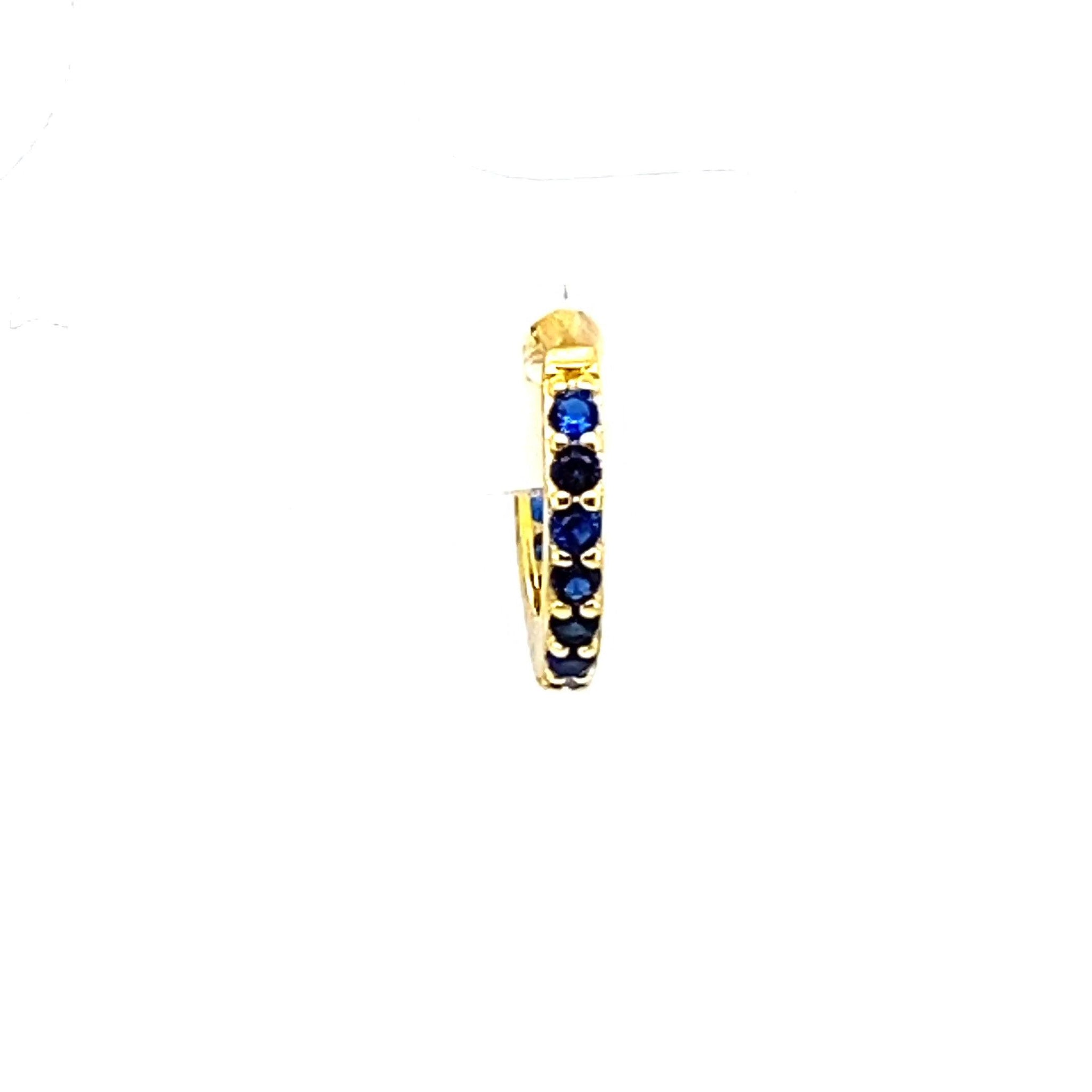 Single Navy Davina Huggie - CM Jewellery Designs Ltd