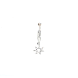 Single Open Star Crystal Huggie - CM Jewellery Designs Ltd