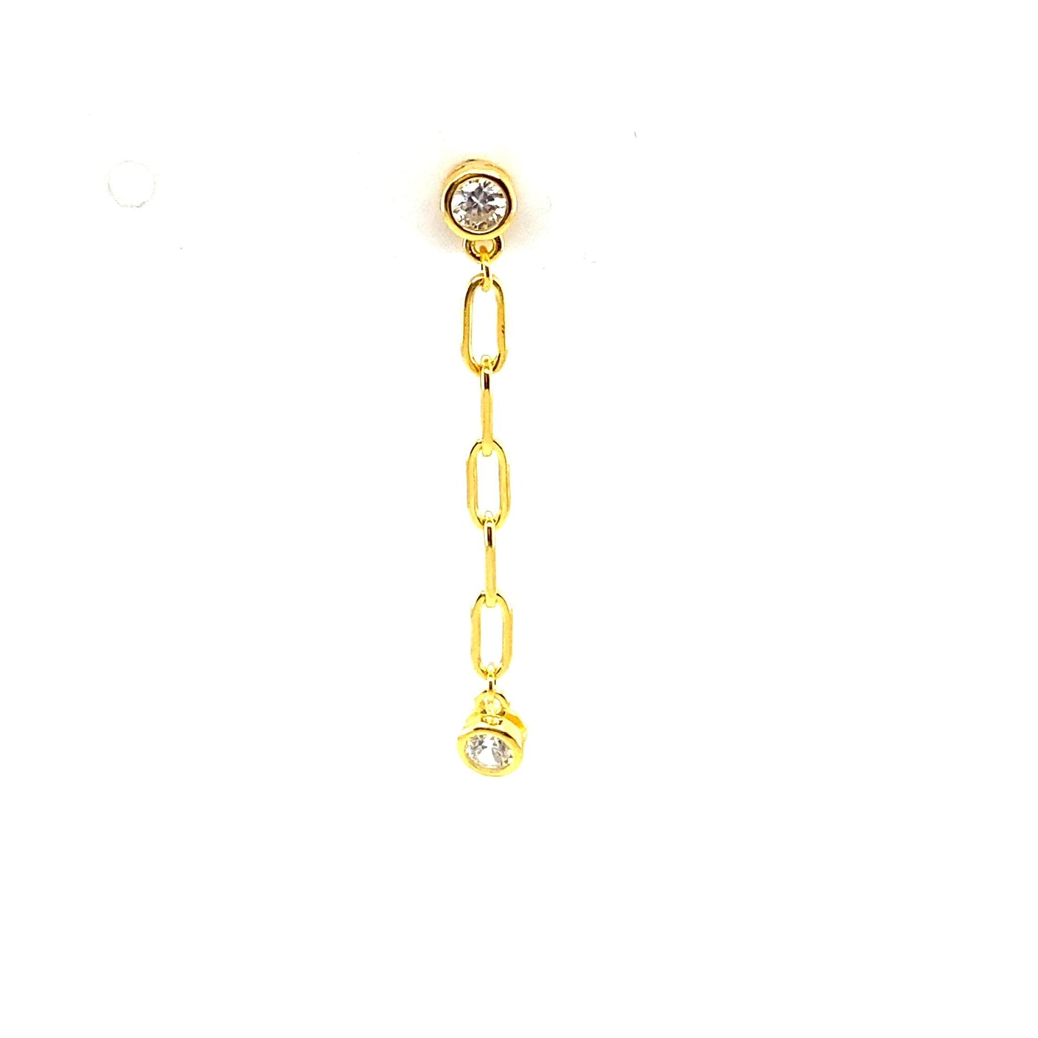Single Paperclip Stud Chain - CM Jewellery Designs Ltd