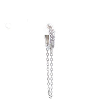 Single Pave Chain Huggie - CM Jewellery Designs Ltd