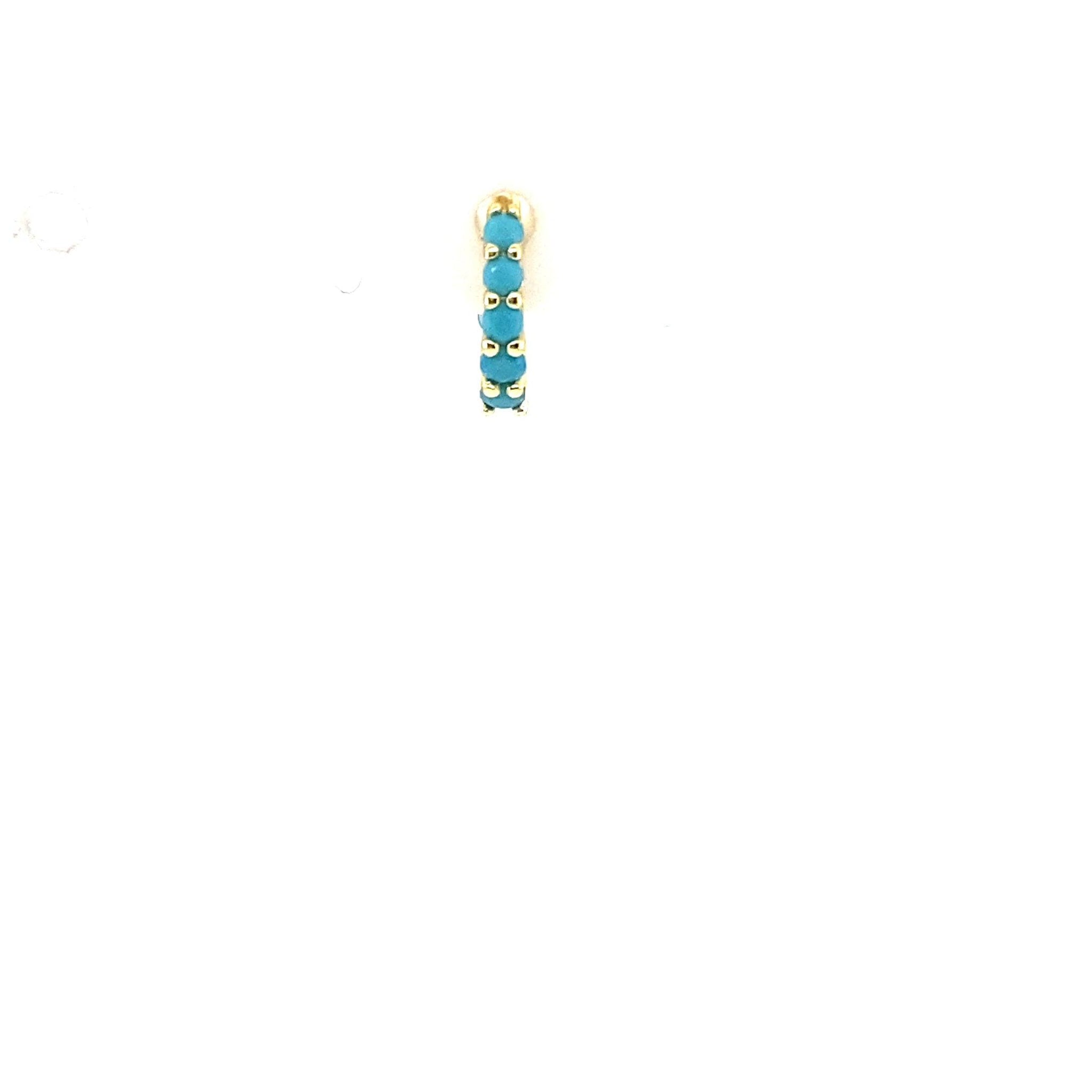 Single Rosie Turquoise Huggie - CM Jewellery Designs Ltd