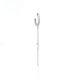 Single Samantha Crystal Star Chain Hoop - CM Jewellery Designs Ltd