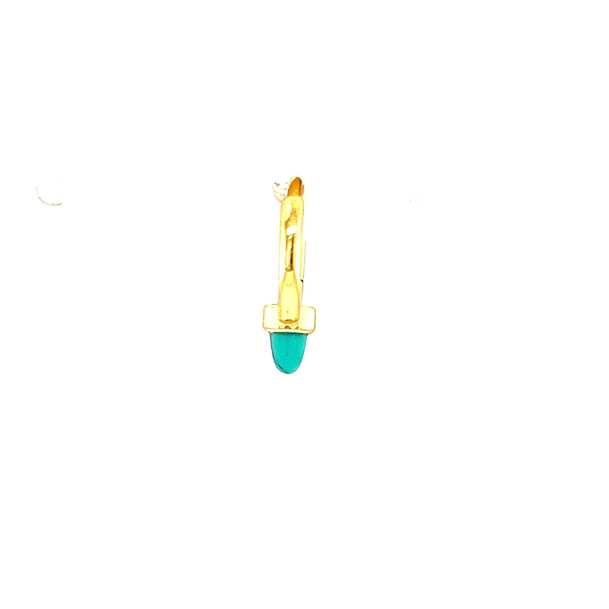 Single Sophia Turquoise Spike Huggie - CM Jewellery Designs Ltd