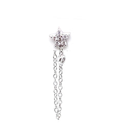 Single Star Crystal Stud Chain - CM Jewellery Designs Ltd