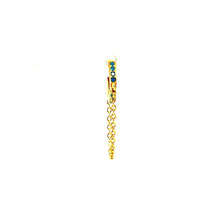 Single Turquoise Crystal Lolly Huggie Chain - CM Jewellery Designs Ltd