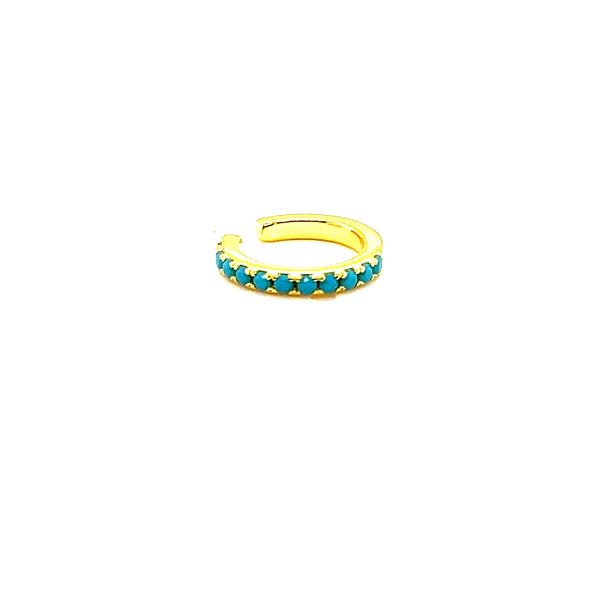 Single Turquoise Ear Cuff - CM Jewellery Designs Ltd