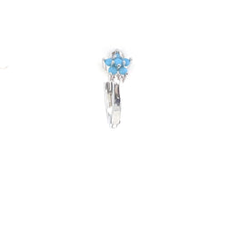 Single Turquoise Flower Huggie - CM Jewellery Designs Ltd