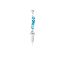 Single Turquoise Spike Charm Huggie - CM Jewellery Designs Ltd
