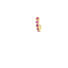Single Vintage Full Pink Huggie - CM Jewellery Designs Ltd