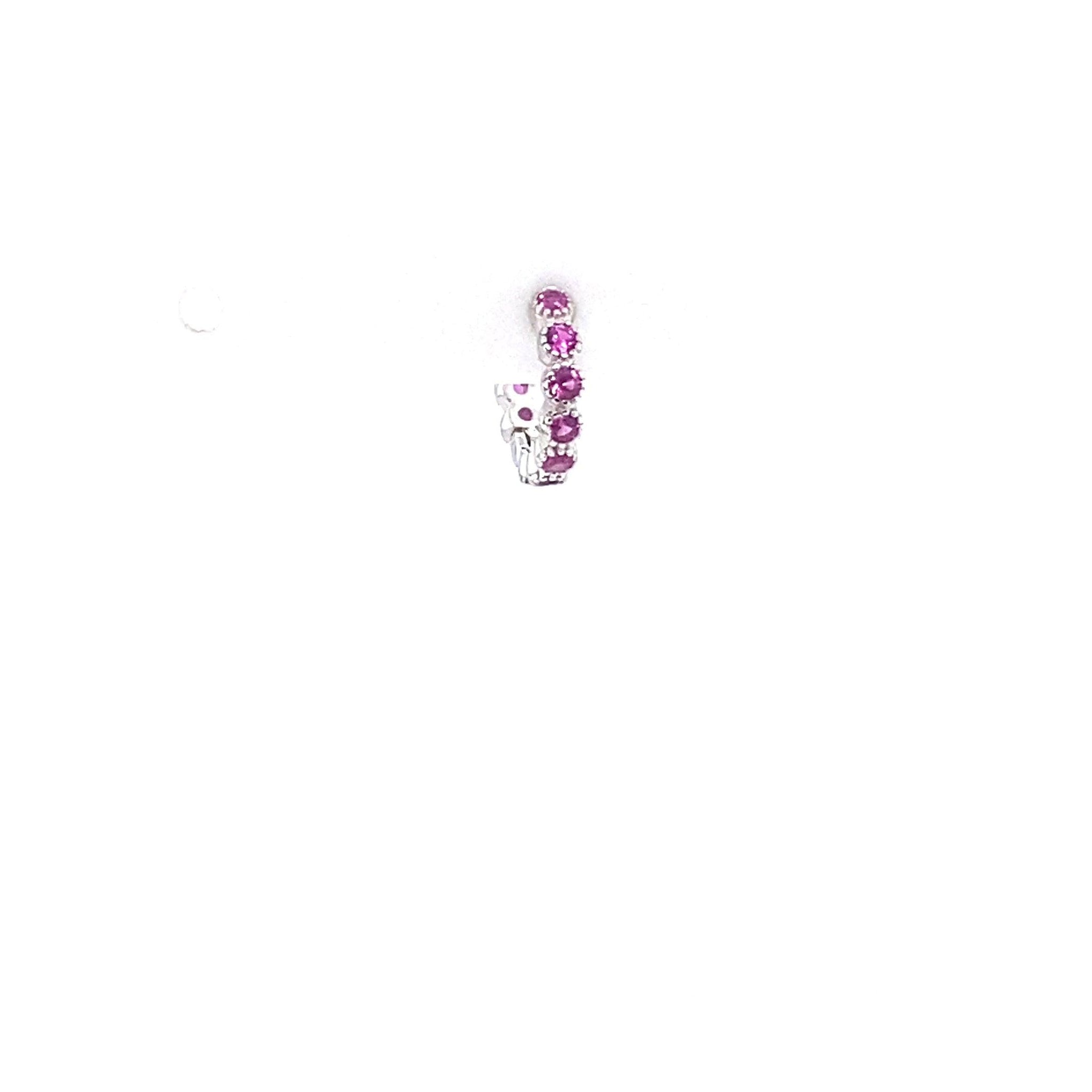 Single Vintage Full Pink Huggie - CM Jewellery Designs Ltd