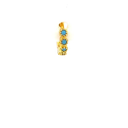 Single Vintage Turquoise Mini Huggie - CM Jewellery Designs Ltd