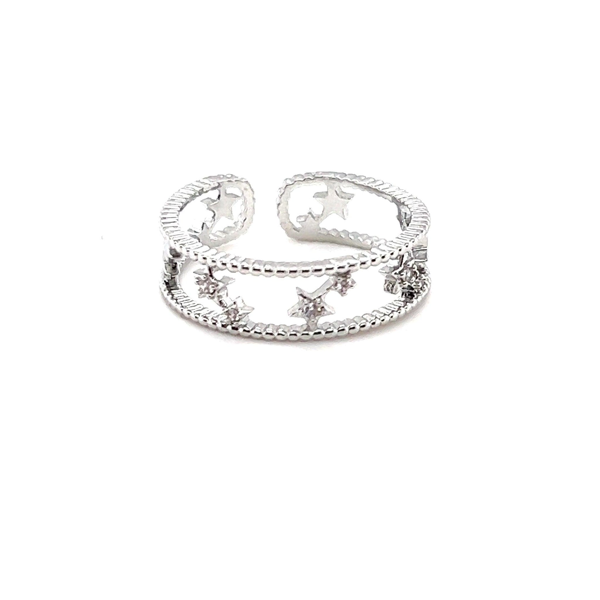 Star Crystal Beaded Ring - CM Jewellery Designs Ltd